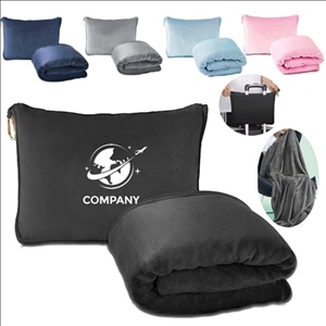 Packable Multifunctional 2-in-1 Travel Airplane Flannel Blanket